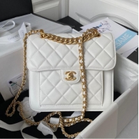 Famous Brand Chanel SMALL FLAP BAG AS3932 WHITE