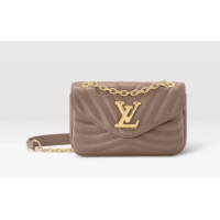 Luxury Cheap Louis Vuitton New Wave Chain Bag PM M20838 Taupe