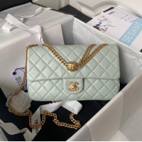 Buy Inexpensive Chanel SMALL FLAP BAG AS4064 light blue