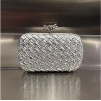 Super Quality Bottega Veneta Knot Clutch Bag 717622 Silver