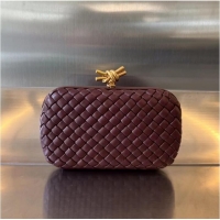 Low Price Bottega Veneta Knot Clutch Bag 717622 wine