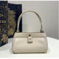 Famous Brand SMALL DIOR KEY BAG Dusty Ivory Box Calfskin M1844O