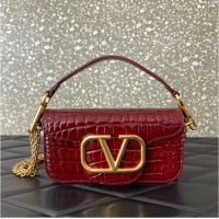 Good Product VALENTINO GARAVANI Loco Calf leather bag WA0K53 Wine