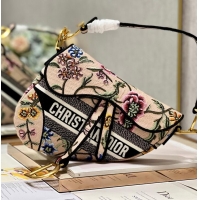 Promotional DIOR SADDLE BAG Natural Multicolor Dior Petites Fleurs Embroidery M0446CE