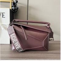 Buy Inexpensive Loewe Puzzle Bag Leather 052239 Wine