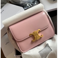 Reasonable Price Celine TEEN TRIOMPHE BAG IN SHINY CALFSKIN LIMESTONE 188423 pink