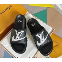 Classic Hot Nike x Louis Vuitton Men's Trainer Slide Sandals in Black Monogram Canvas 427130