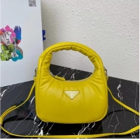 Super Quality Prada Soft padded nappa leather mini-bag 1BA384 yellow