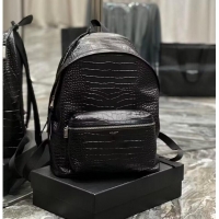 Good Looking SAINT LAURENT LEATHER large knapsack Y886653 black