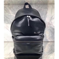 Famous Brand SAINT LAURENT LEATHER small knapsack Y886654 black