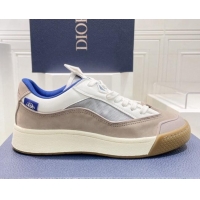 Shop Duplicate Dior B713 Cactus Jack Sneakers in Leather and Mesh White/Grey 100977