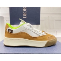 Best Price Dior B713 Cactus Jack Sneakers in Leather and Mesh Yellow/White 100980