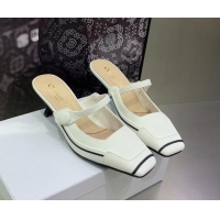 Low Price Dior D-Motion Heeled Slide in White Technical Fabric 1012061