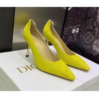 Sumptuous Dior D-Fame Suede Pumps 8cm Yellow 2120206