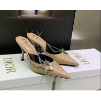 Low Price Dior Star Chain Mules 8.5cm Beige 2120220