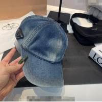 Top Quality Prada Denim Baseball Hat 051209 Blue 2023