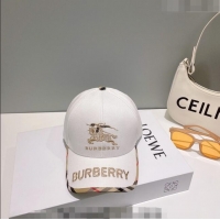 Promotional Burberry Logo Baseball Hat 051209 White 2023