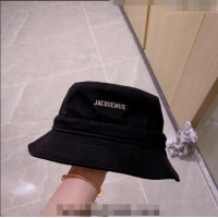 Top Quality Jacquemus Canvas Bucket Hat 0512 Black 2023