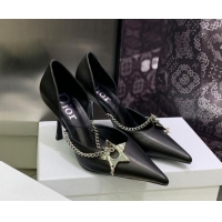 Stylish Dior Star Chain Pumps 8.5cm Black 2120222