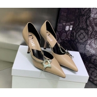 Duplicate Dior Star Chain Pumps 8.5cm Beige 2120224