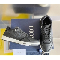 Best Product Dior B27 Low-Top Sneakers in Oblique Galaxy Leather and Calfskin Black/Grey 2122345