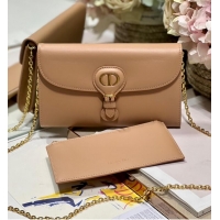 Trendy Design DIOR BOBBY EAST-WEST POUCH WITH CHAIN Smooth Calfskin S5703UBP LIGHT PINK