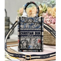 Top Quality MINI DIOR BOOK TOTE PHONE BAG Embroidery S5555CES-3