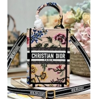 Top Design MINI DIOR BOOK TOTE PHONE BAG Embroidery S5555CES-4