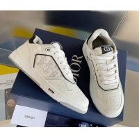 Perfect Dior B27 Low-Top Sneakers in Calfskin White/Black 122670