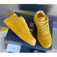 Grade Quality Dior B27 Low-Top Sneakers in Calfskin Yellow 122672