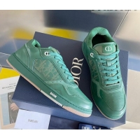 Discount Dior B27 Low-Top Sneakers in Calfskin Green 2122673