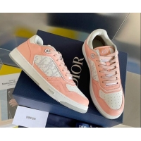 Luxurious Dior B27 Low-Top Sneakers in Calfskin White/Pink 2122680