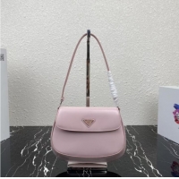 Buy Cheap Prada Cleo brushed leather shoulder bag with flap 1BD311 Lavender