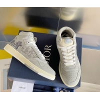 Best Price Dior B27 High-Top Sneakers in Calfskin Grey 1226104