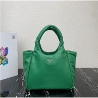 Inexpensive Prada Medium padded Soft nappa leather bag 1BG413 Green