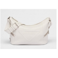 Top Grade Prada Leather bag with shoulder strap 2VH165 white