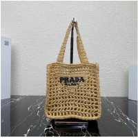 Good Quality Prada small Crochet tote bag 1BG444 Caramel