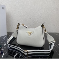 Buy Inexpensive Prada Leather shoulder bag 1BH193 white