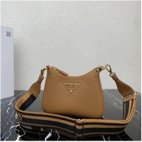 Low Cost Prada Leather shoulder bag 1BH193 Caramel