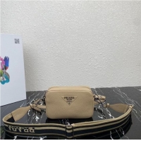 Buy Inexpensive Prada Leather shoulder bag 1BH192 Sand Beige