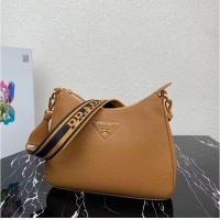 Buy Inexpensive Prada Leather shoulder bag 1BC178 Caramel