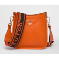 Well Crafted Prada Leather mini shoulder bag 1BH191 Papaya