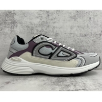 Best Product Dior B30 Sneakers in Mesh and Technical Fabric Purple/Grey/Beige 122935