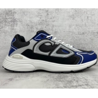 Charming Dior B30 Sneakers in Mesh and Technical Fabric Blue/Grey/Black 122938