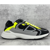 Sumptuous Dior B30 Sneakers in Mesh and Technical Fabric Neon Yellow 122940