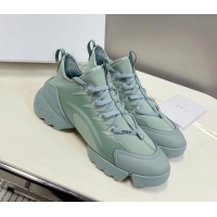 Perfect Dior D-Connect Sneakers in Light Green Technical Fabric 329013