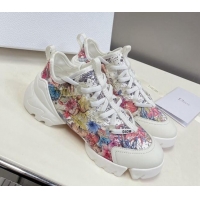 Purchase Dior D-Connect Sneakers in Flora Print Technical Fabric Multicolor 0329015