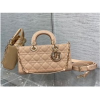 Good Looking MEDIUM LADY D-JOY BAG Patent Cannage Calfskin M0540ON PINK