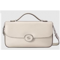 Top Grade Gucci PETITE GG SMALL SHOULDER BAG 739721 white