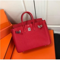 Best Price Hermes original Toge Leather HB35O red&silver Metal